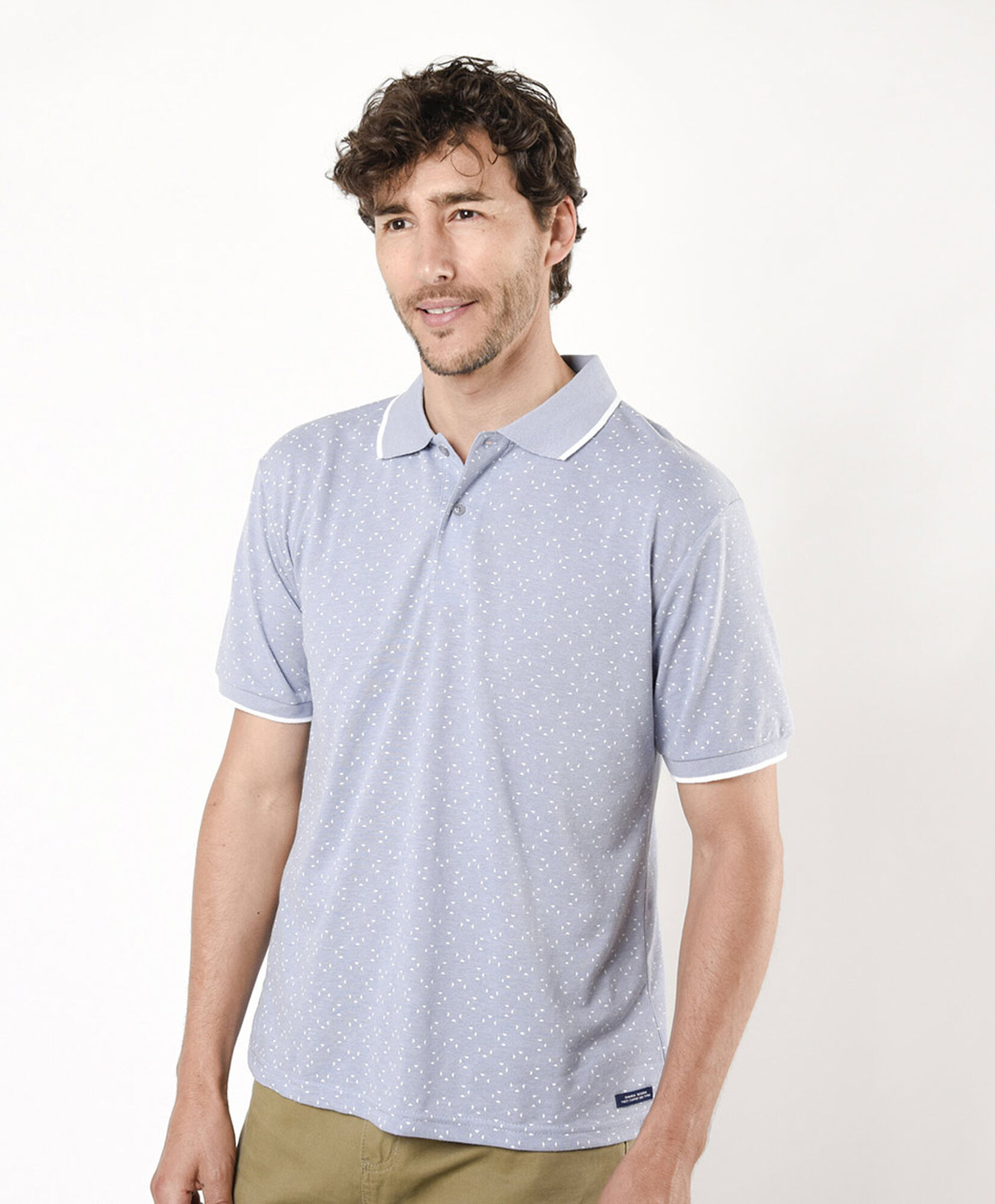 Polera hombre mini diseño cuello piqué Polera hombre mini diseño cuello piqué