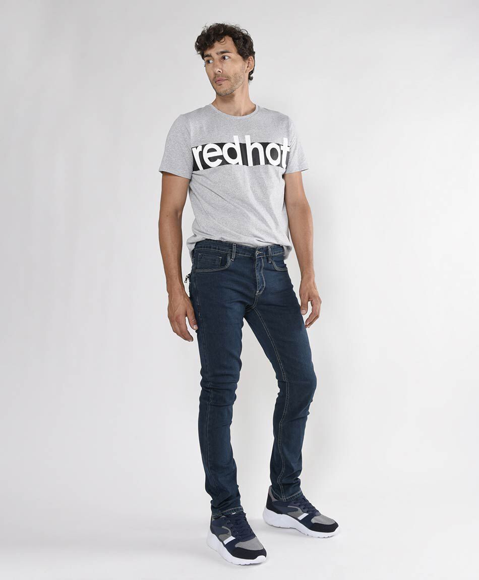Jeans hombre cierres skinny fit