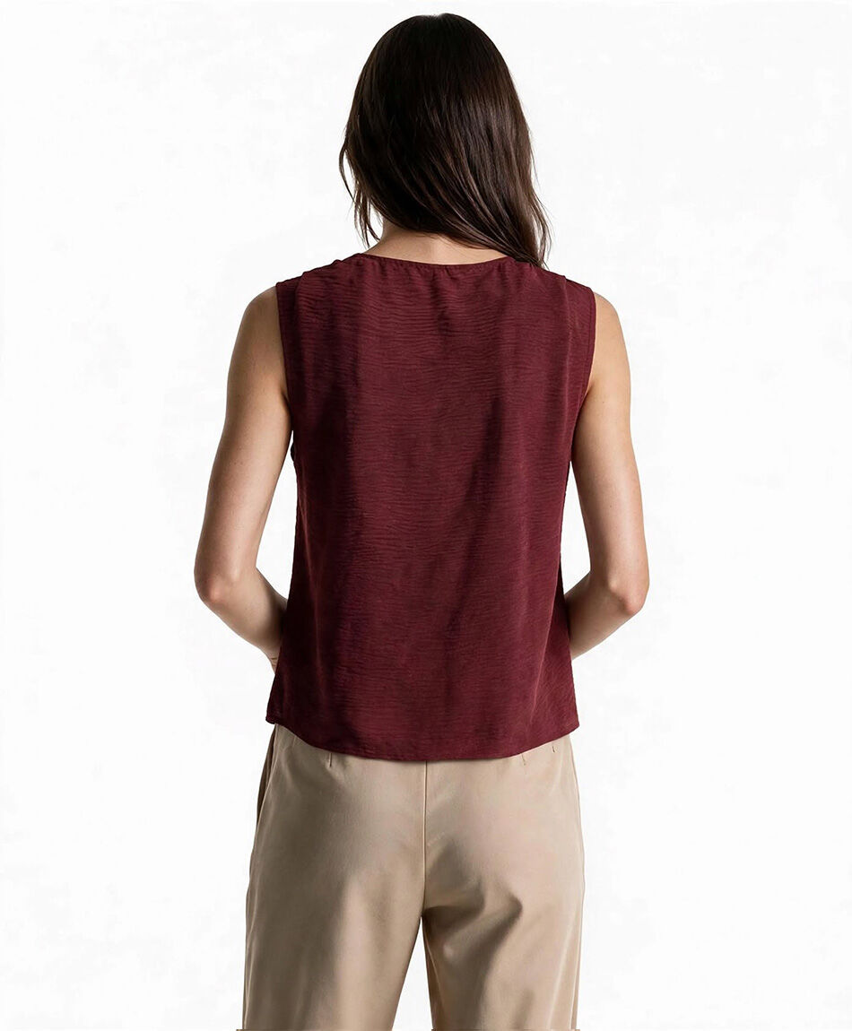 Blusa mujer top drapeado