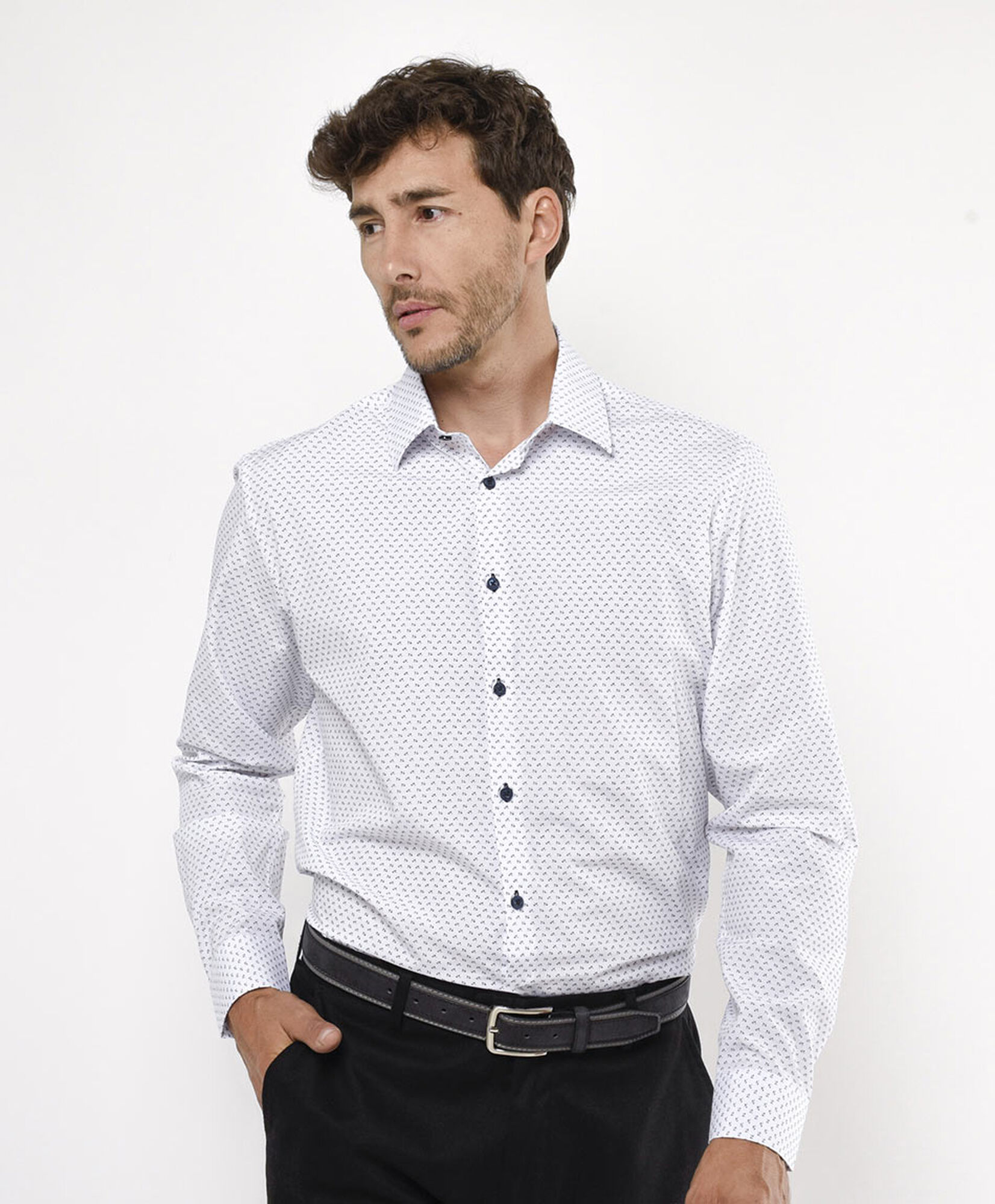 Camisa hombre mini flor Camisa hombre mini flor