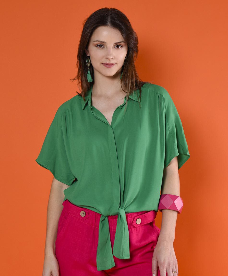 Blusa oversize manga corta