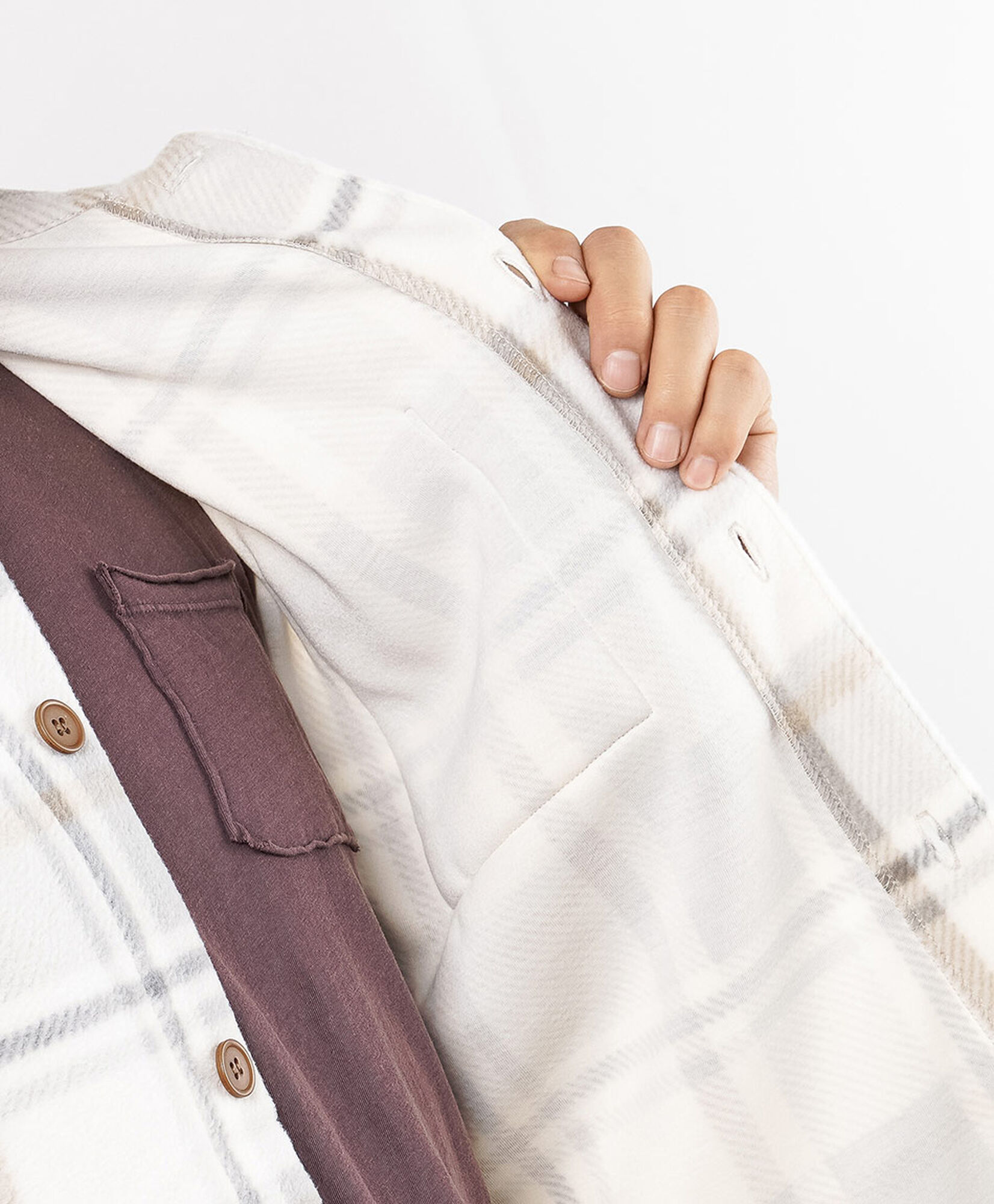 Chaqueta hombre polar escocesa Chaqueta hombre polar escocesa