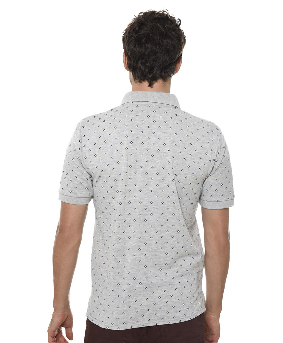Polera polo estampada