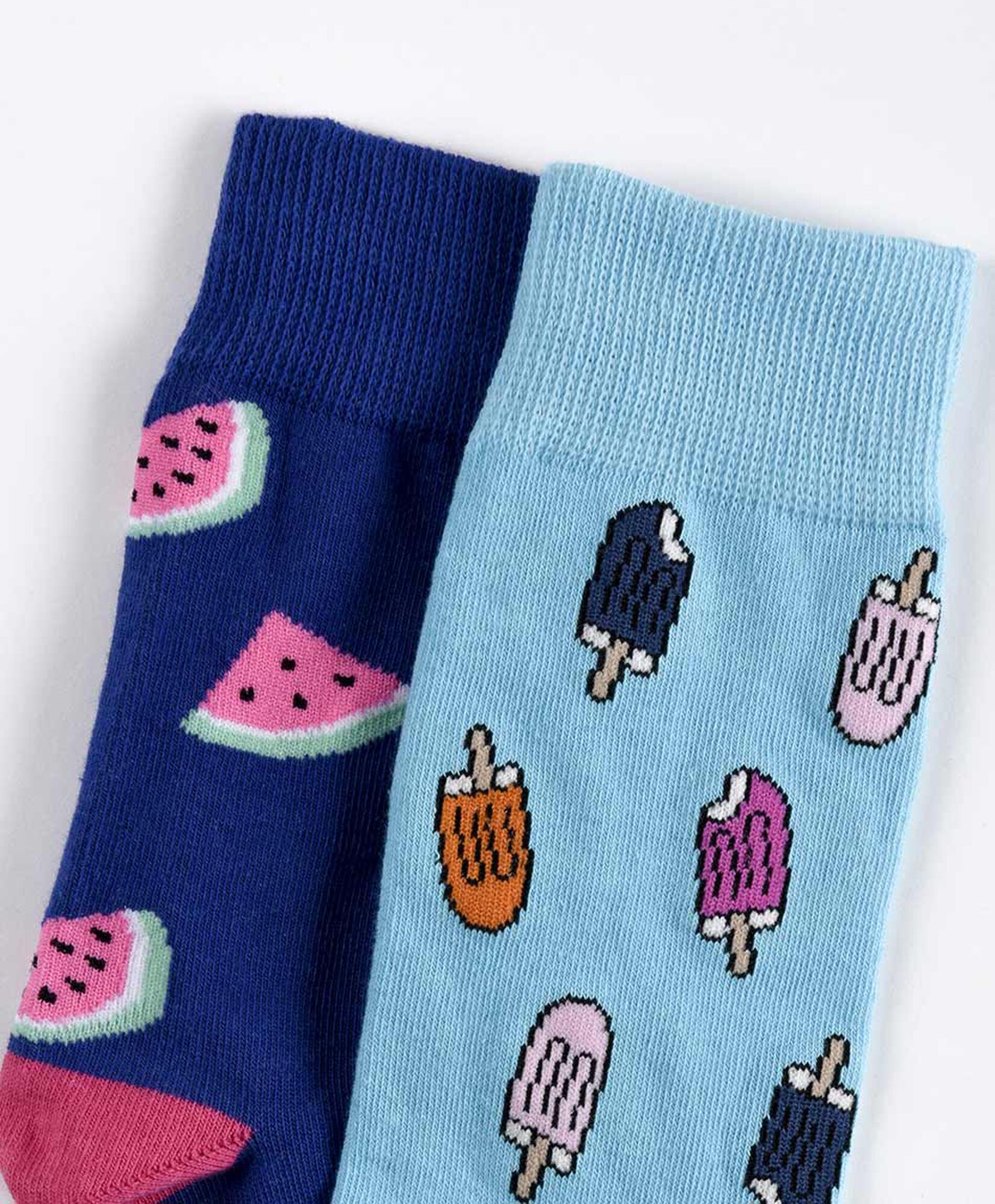 Pack 2 calcetines hombre sandía y helado Pack 2 calcetines hombre sandía y helado