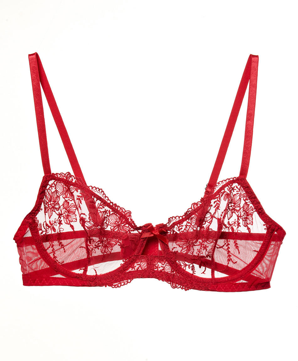 Sost&eacute;n mujer encaje clavel red