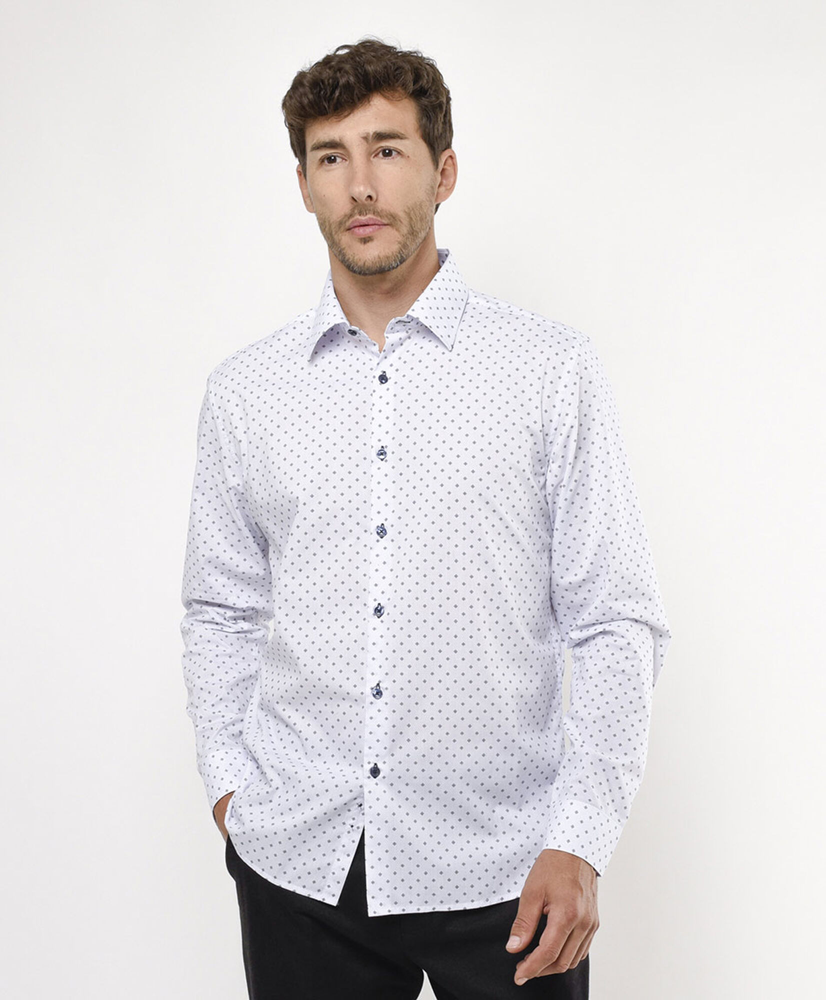 Camisa hombre mini rombos Camisa hombre mini rombos