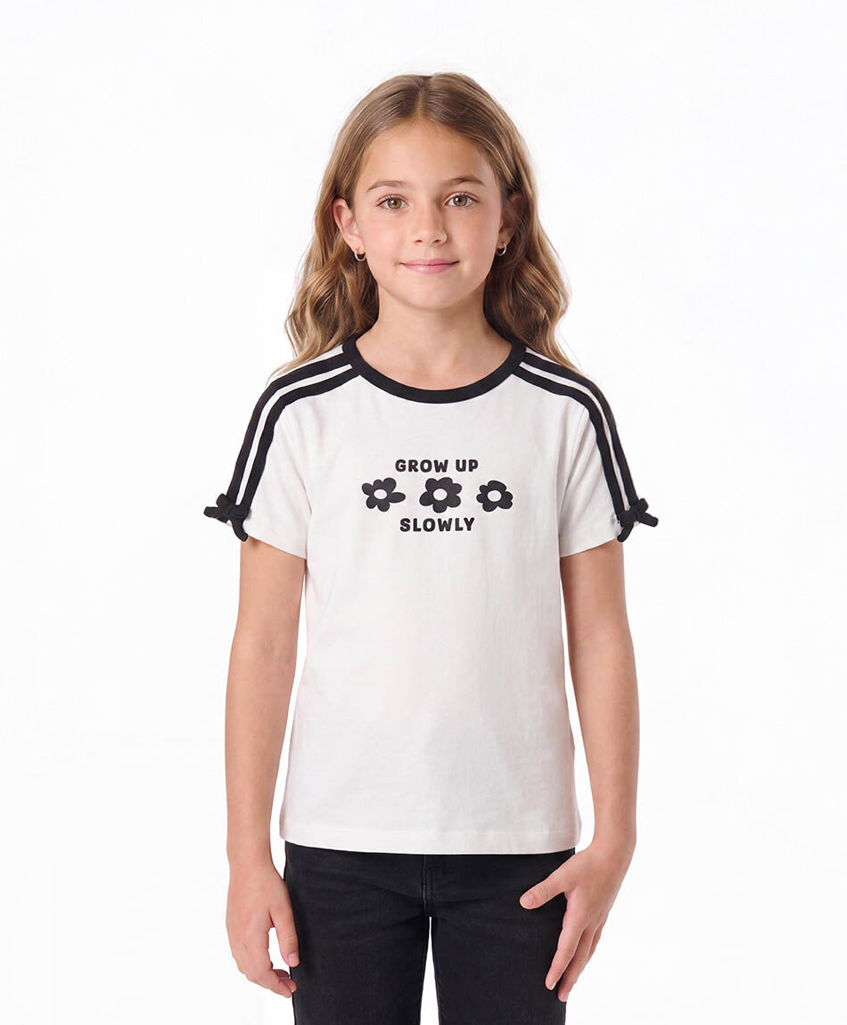 Polera ni&ntilde;a doble l&iacute;nea