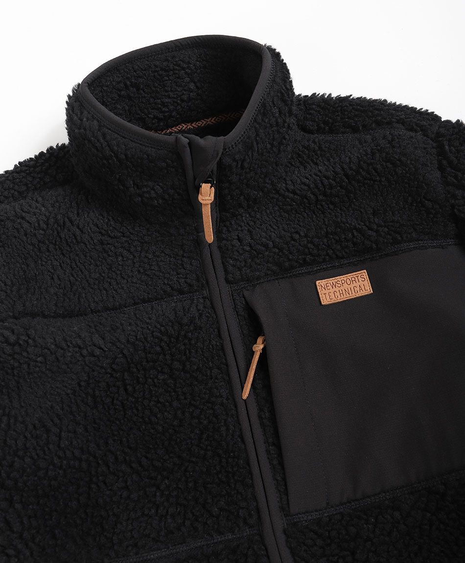 Chaqueta deportiva hombre sherpa negro