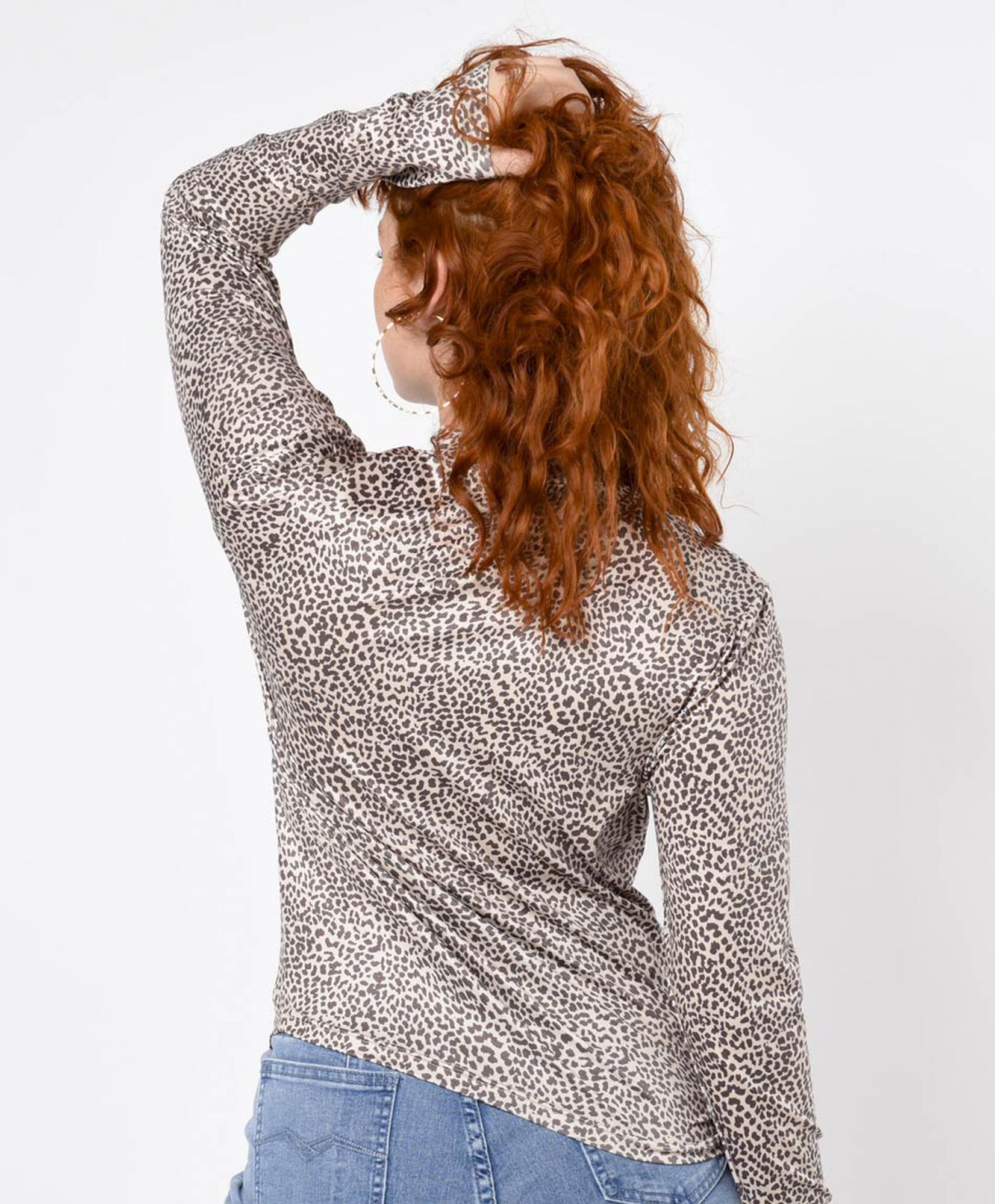 Polera mujer animal print leopardo Polera mujer animal print leopardo