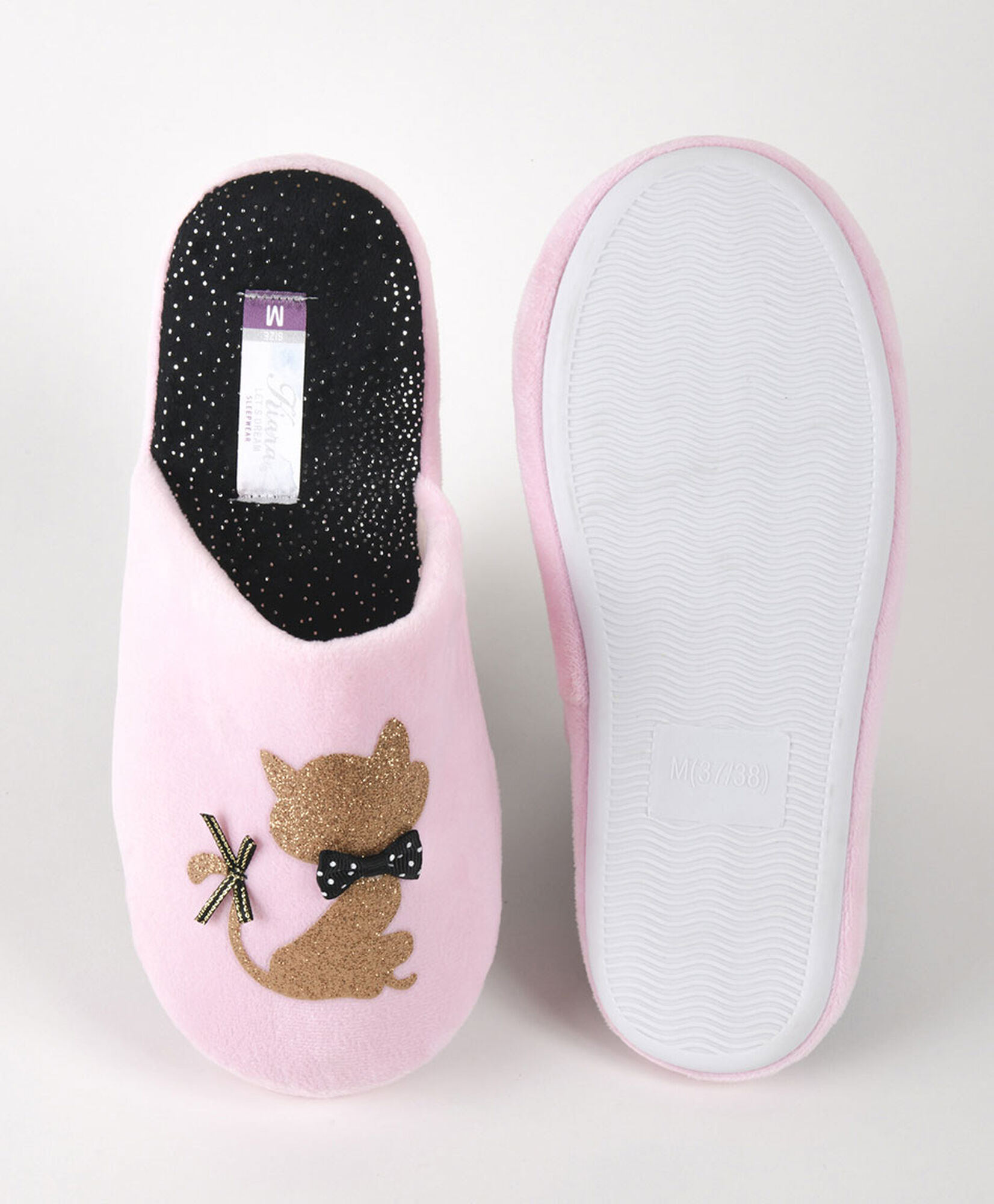 Pantufla mujer gatos cintas Pantufla mujer gatos cintas