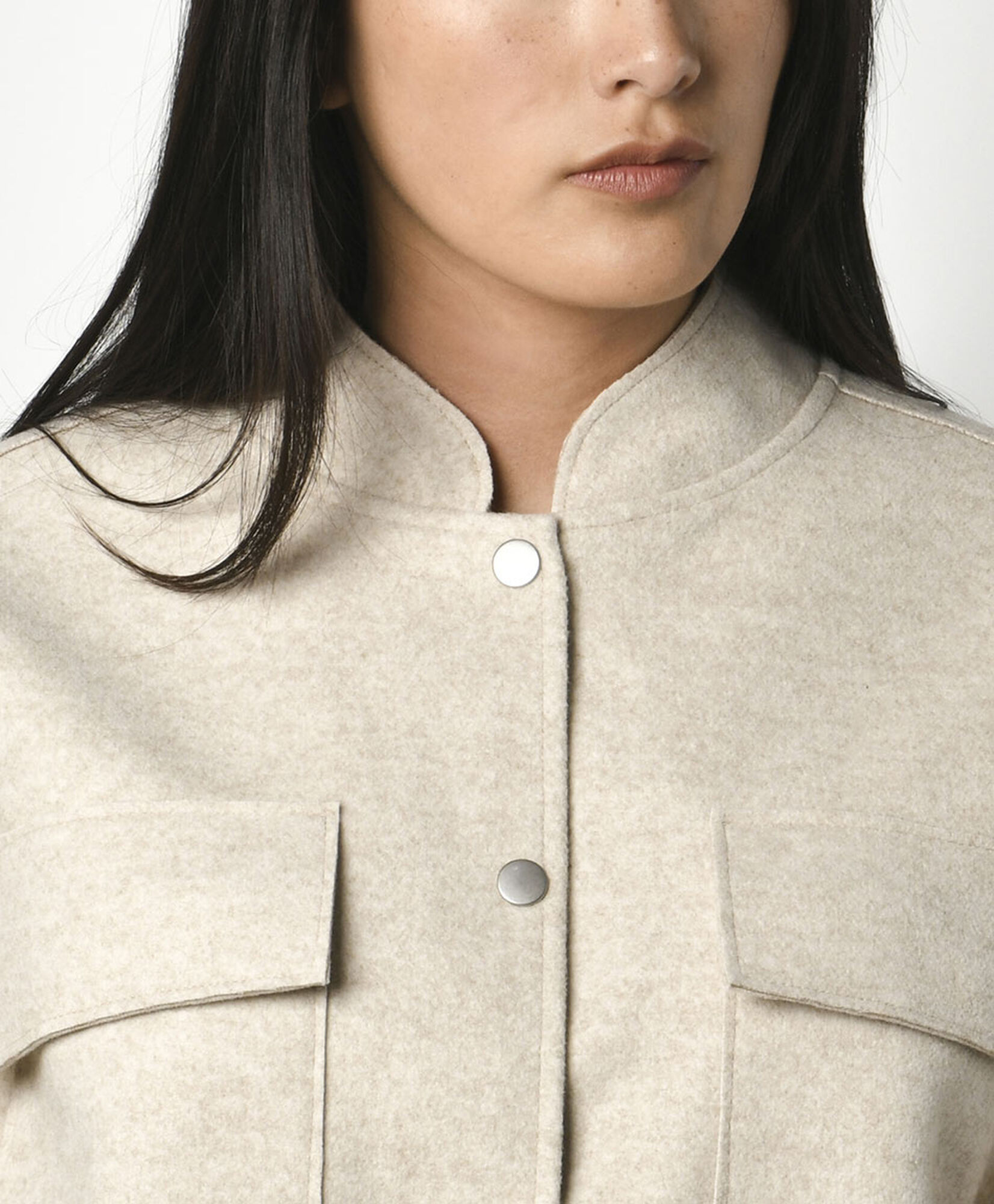 Chaqueta mujer pretina elasticada Chaqueta mujer pretina elasticada