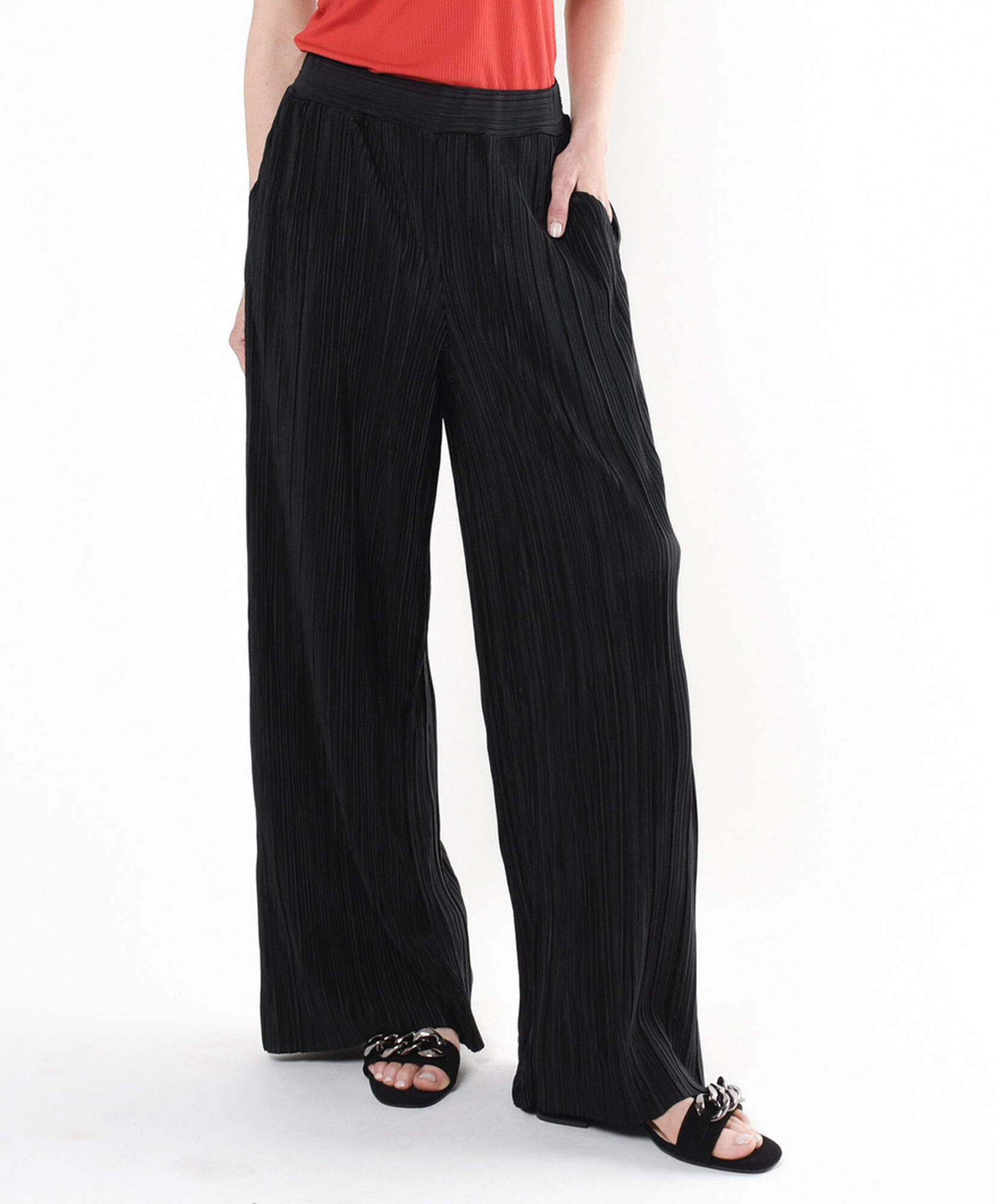 Pantalón mujer acanalado wide Pantalón mujer acanalado wide