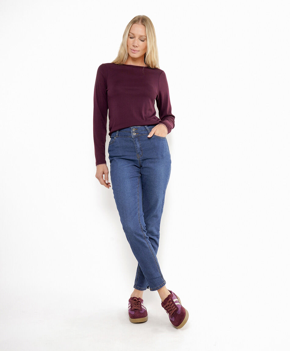Jeans mujer pretina doble skinny fit