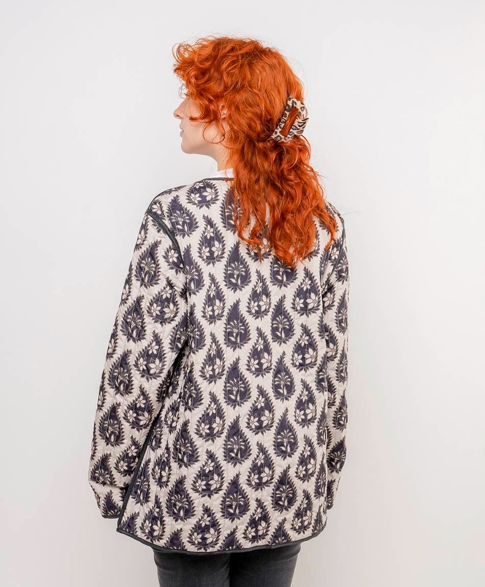 Parka mujer reversible print