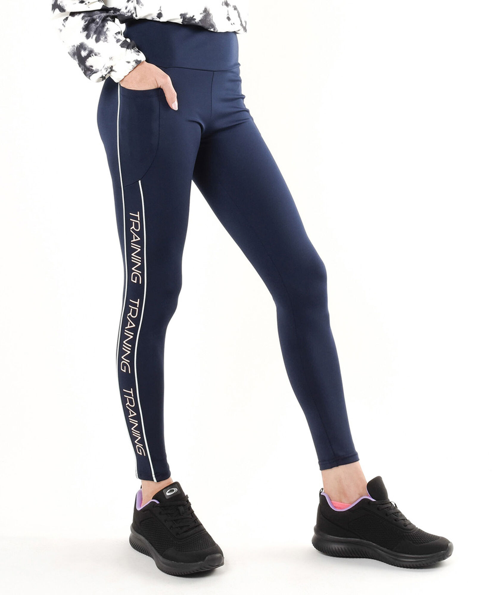 Calza deportiva mujer frase azul Calza deportiva mujer frase azul