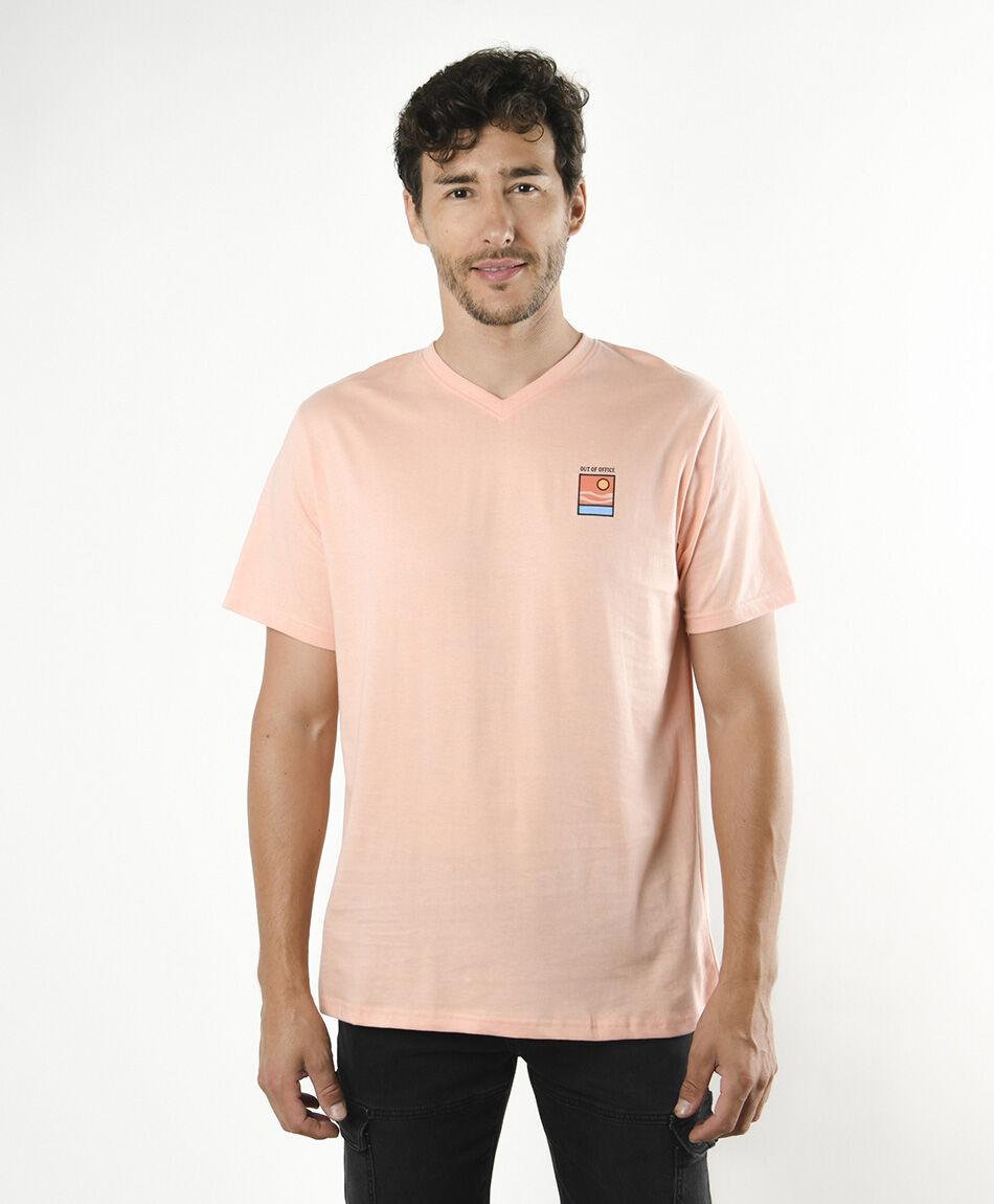 Polera hombre doble estampado sunset