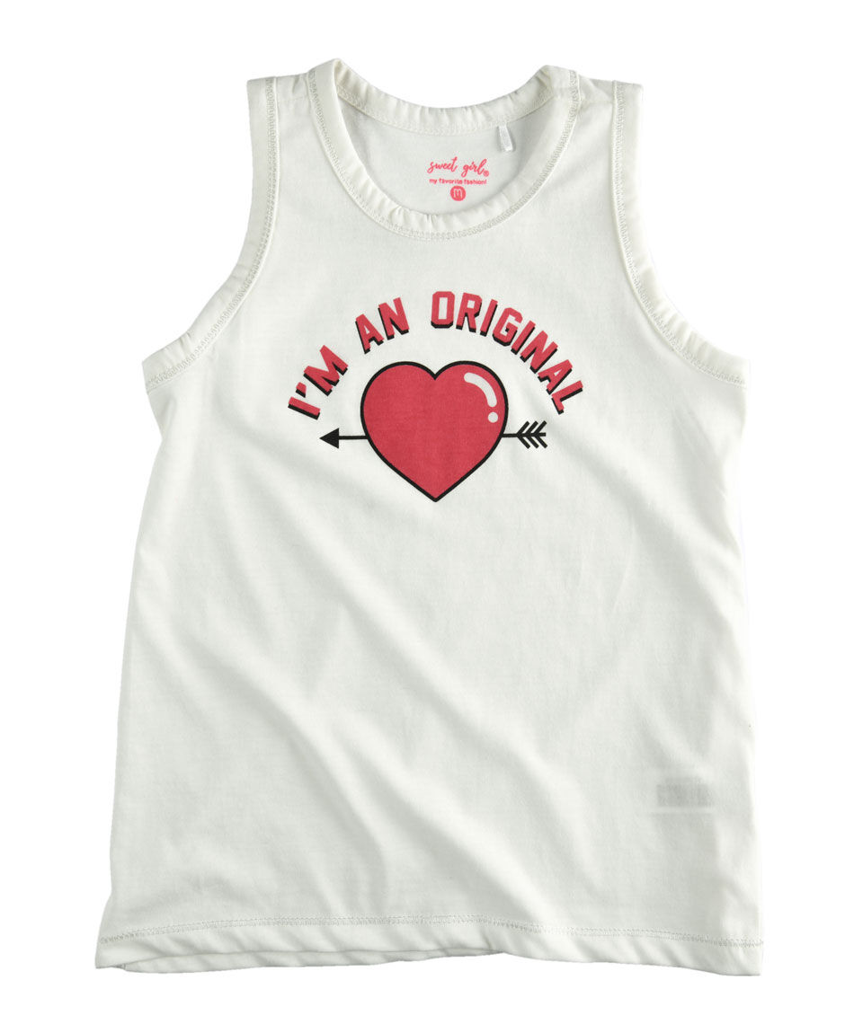 Polera ni&ntilde;a coraz&oacute;n sin mangas