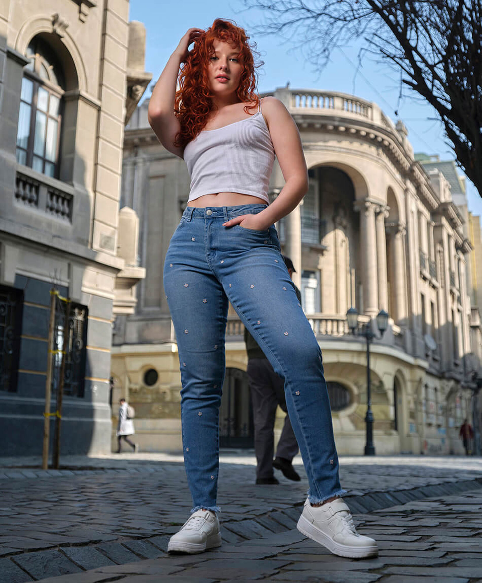 Jeans mujer estrellas bordadas skinny fit Jeans mujer estrellas bordadas skinny fit