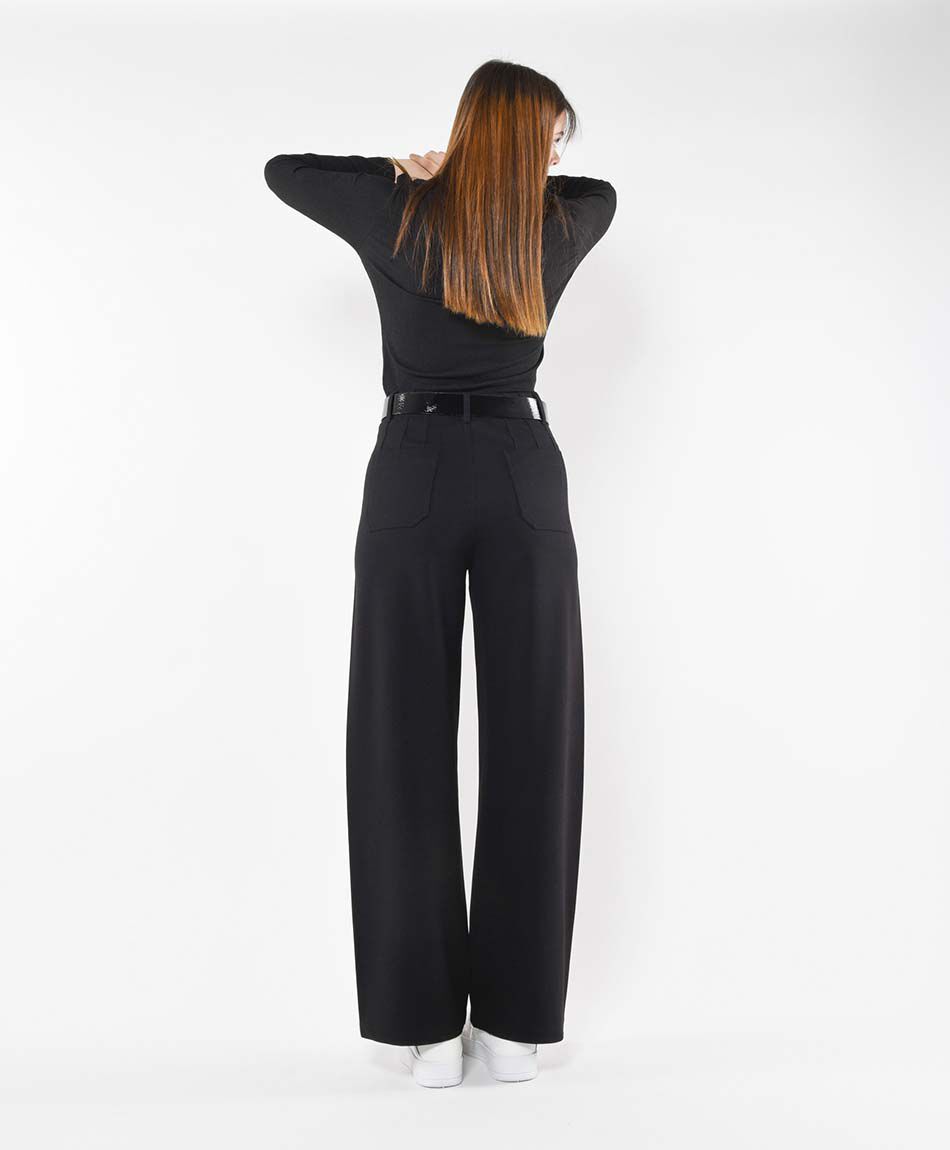 Pantal&oacute;n mujer bolsillo frontal tiro alto 