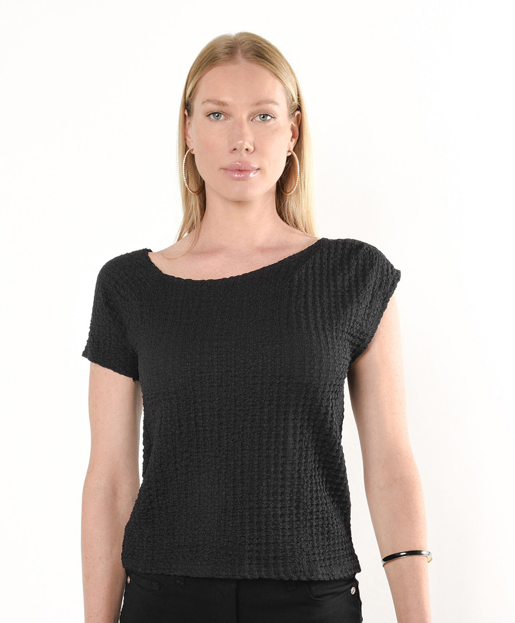 Polera mujer cuello asimétrico Polera mujer cuello asimétrico