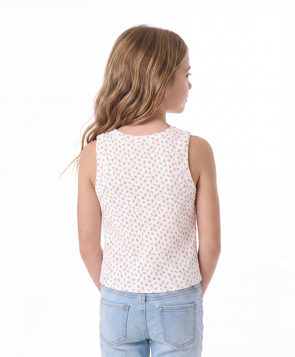 Polera ni&ntilde;a florcitas canal&eacute;