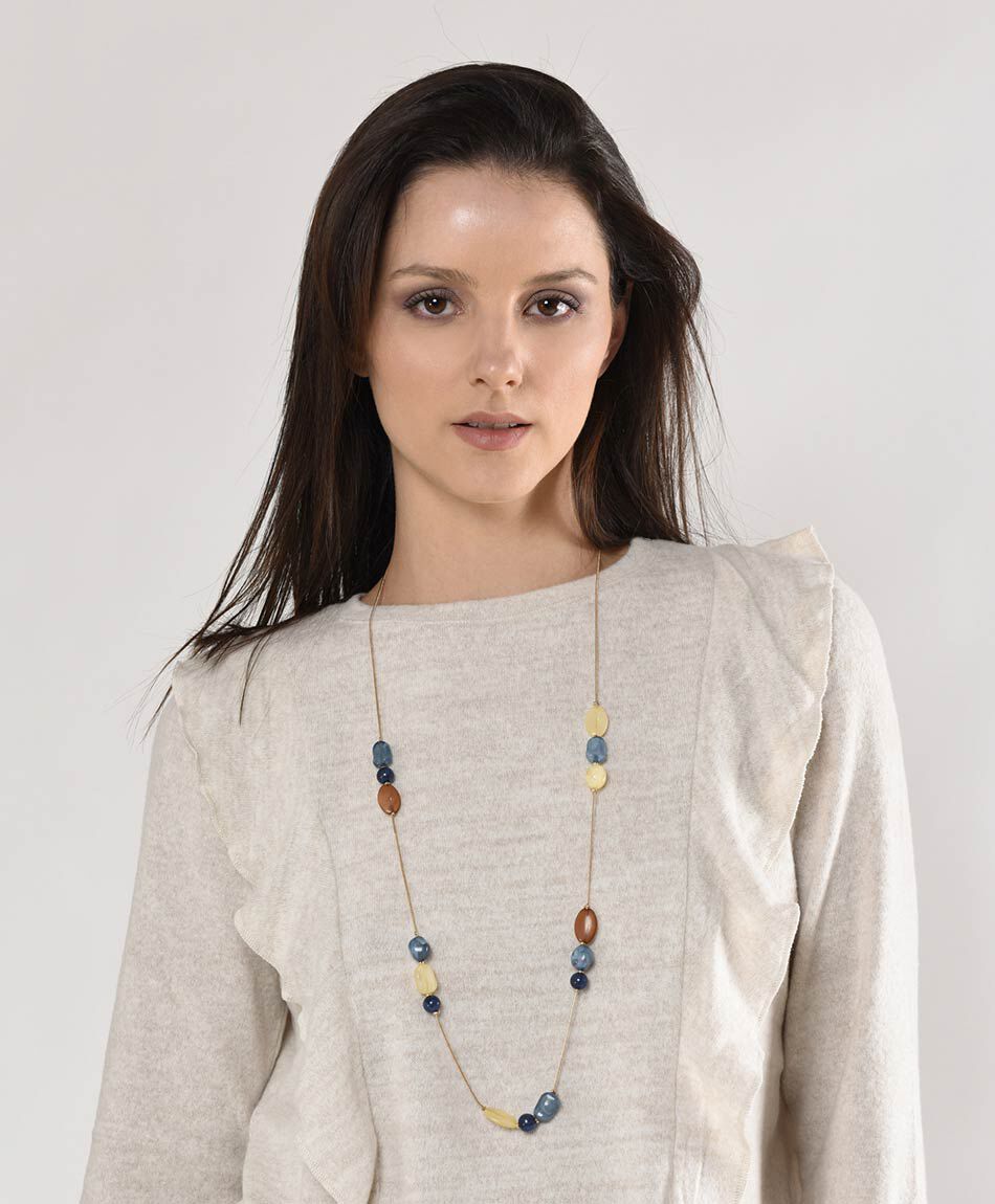 Collar mujer piedritas 1 pieza