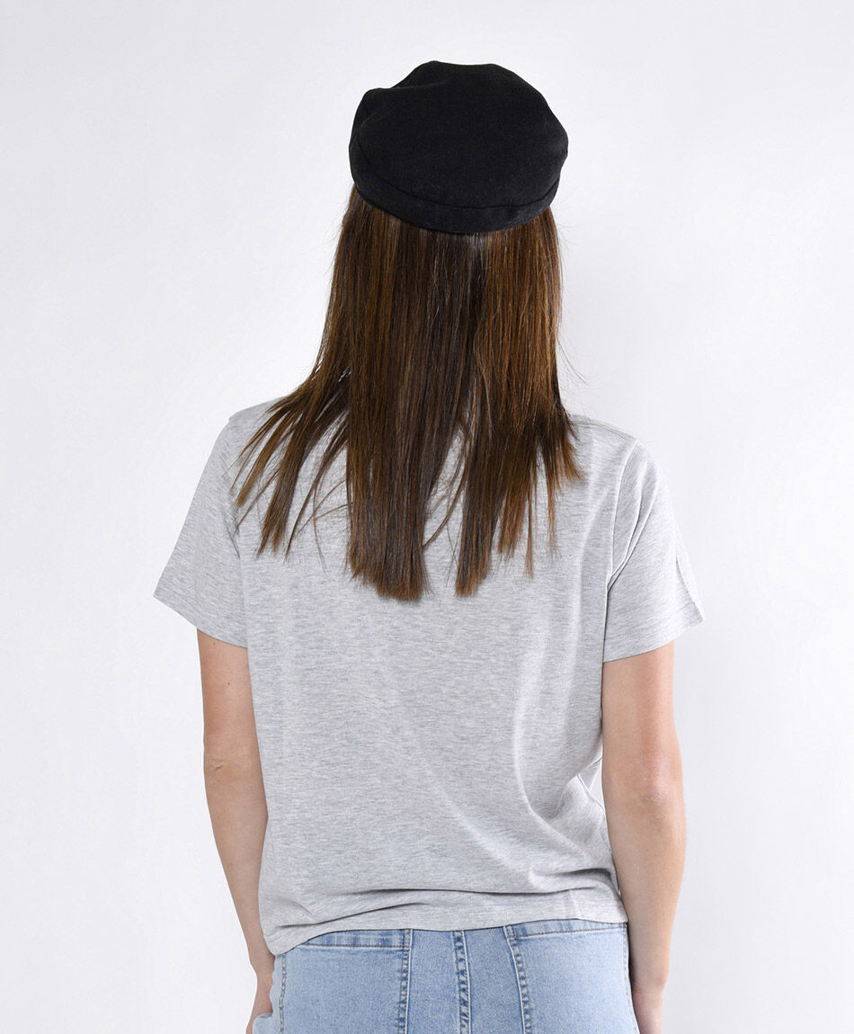 Polera manga corta cuello redondo