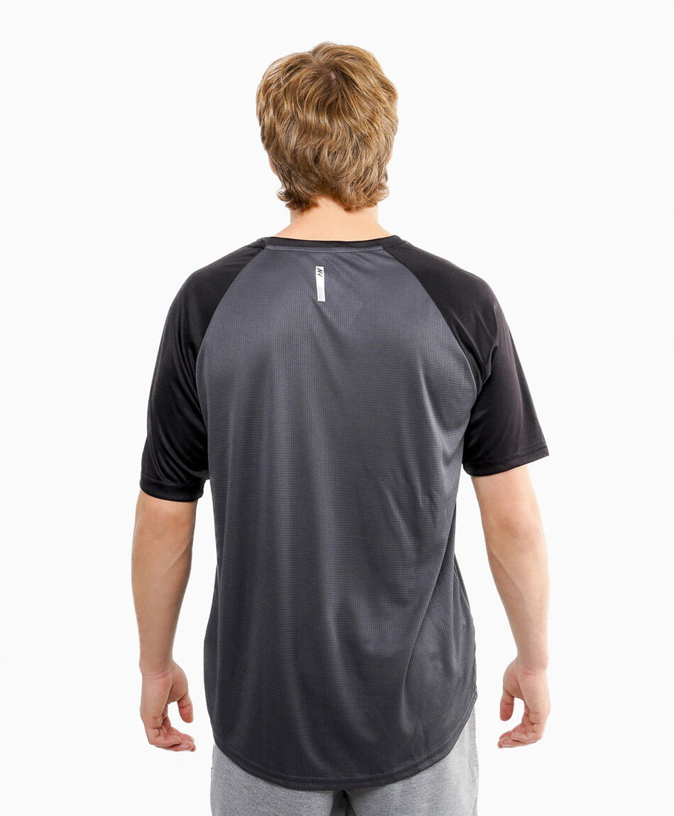 Polera deportiva hombre run grey