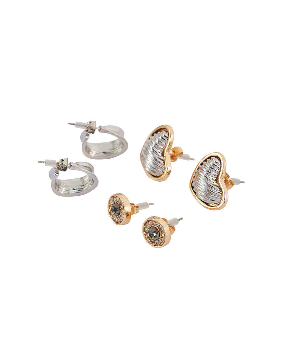 Set aros mujer silver