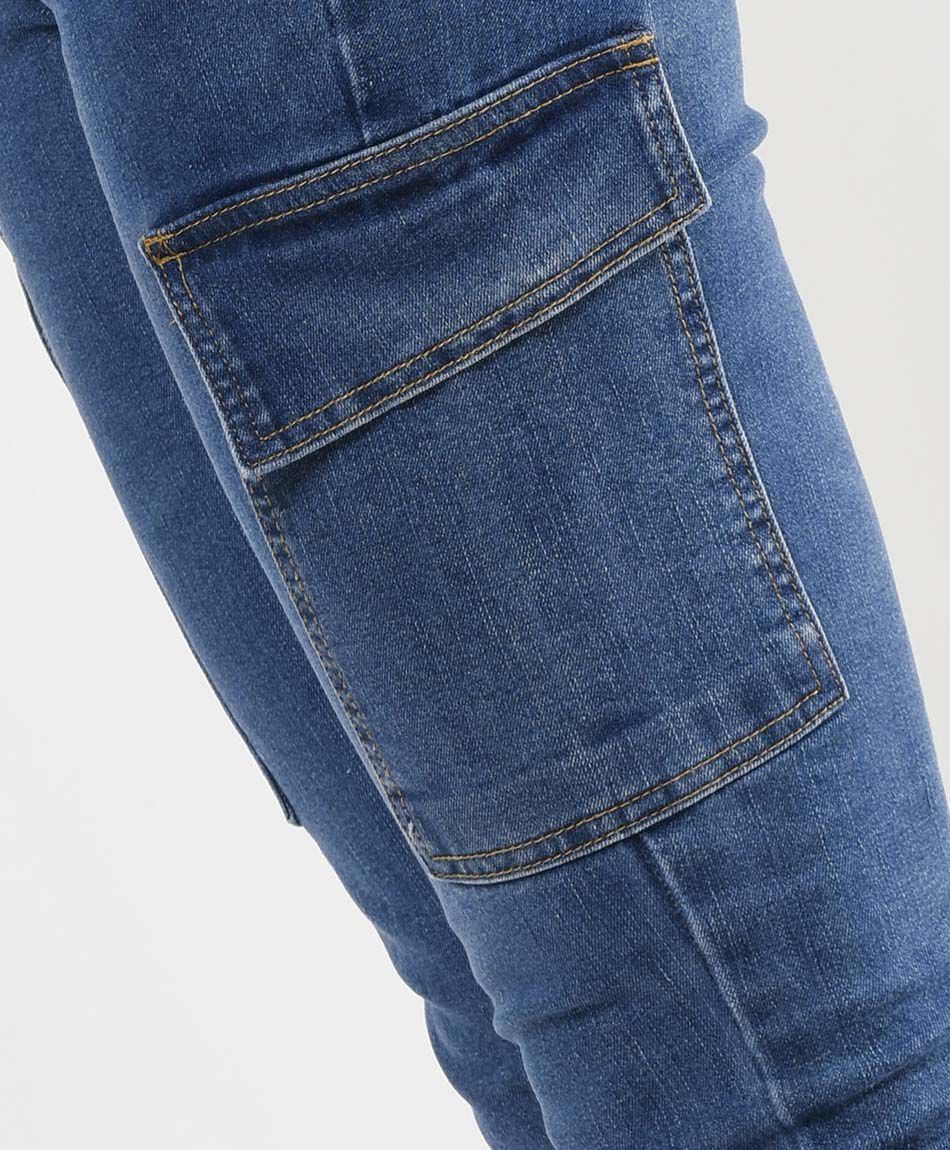 Jeans mujer cargo skinny fit