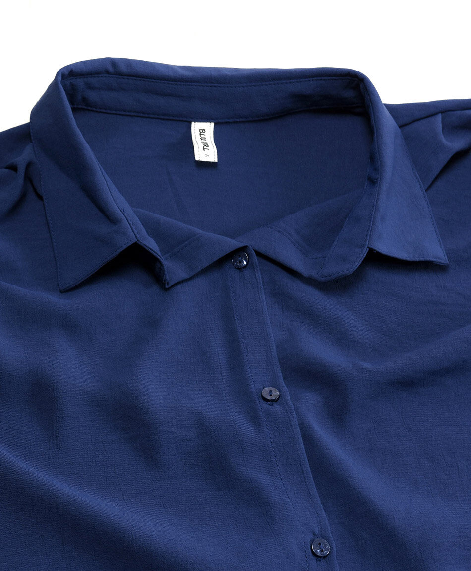 Blusa mujer camisera azul