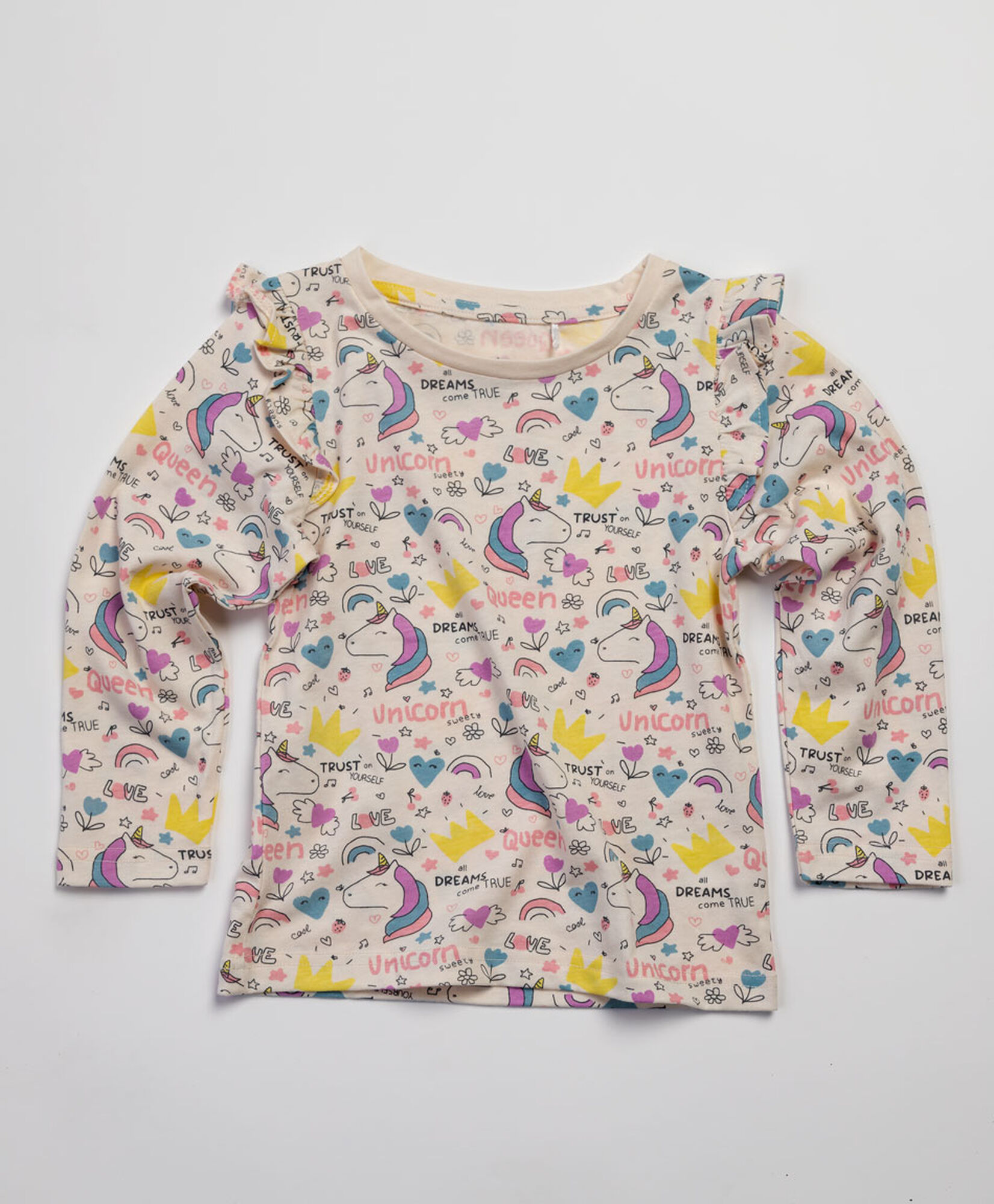 Polera bebé unicornios vuelos en mangas Polera bebé unicornios vuelos en mangas
