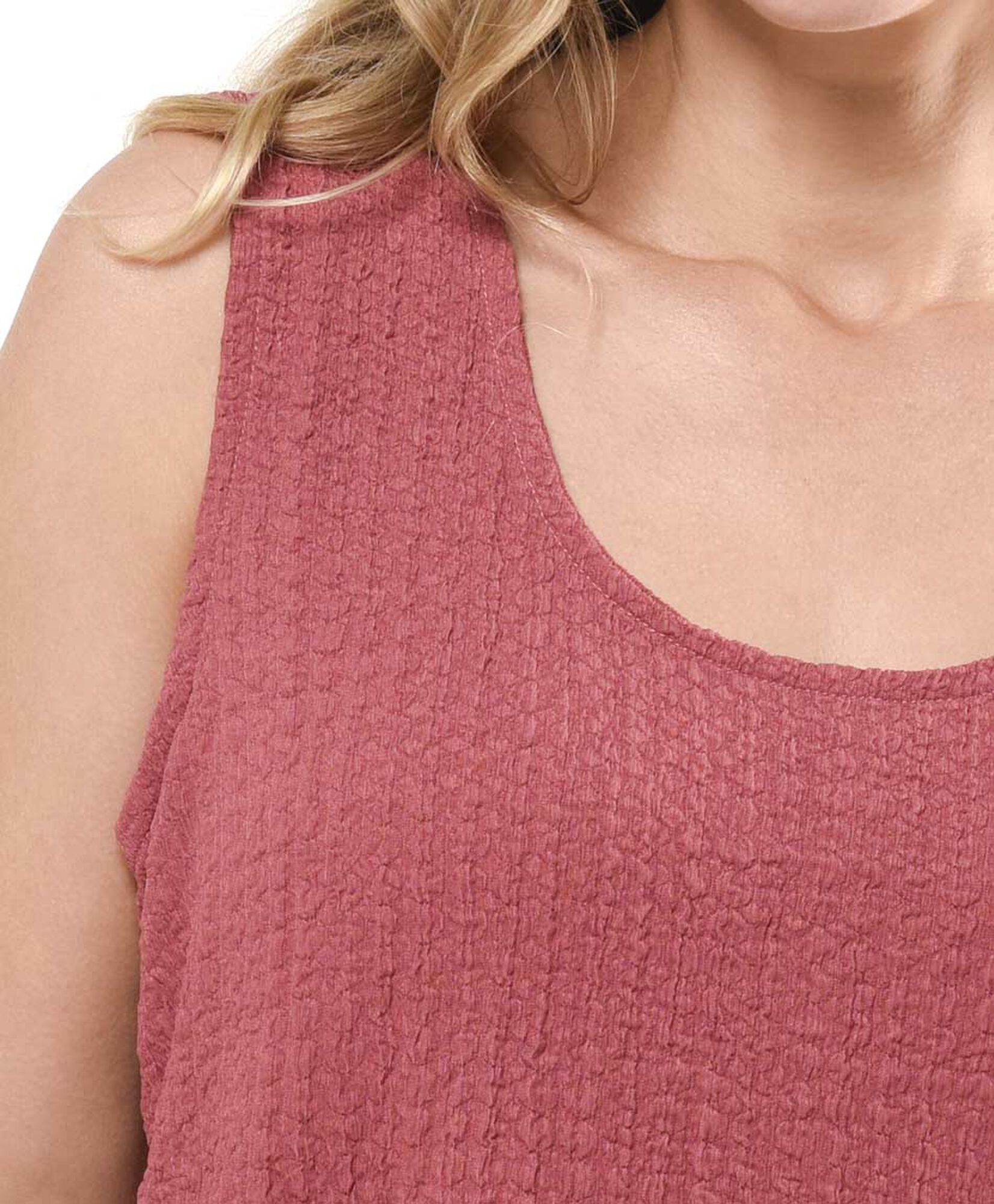 Polera mujer textura sin mangas Polera mujer textura sin mangas