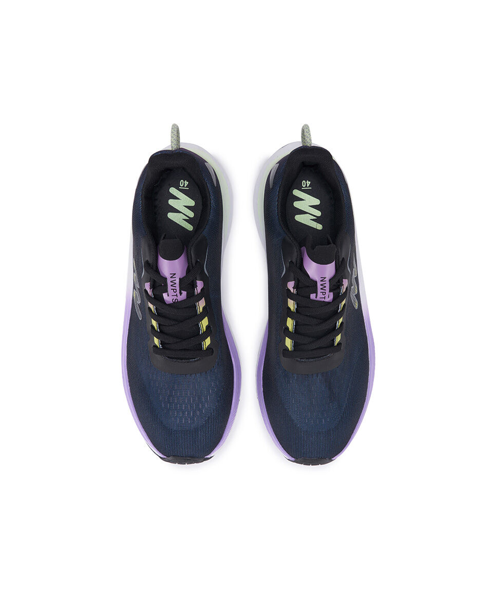 Zapatilla deportiva mujer negra glitter