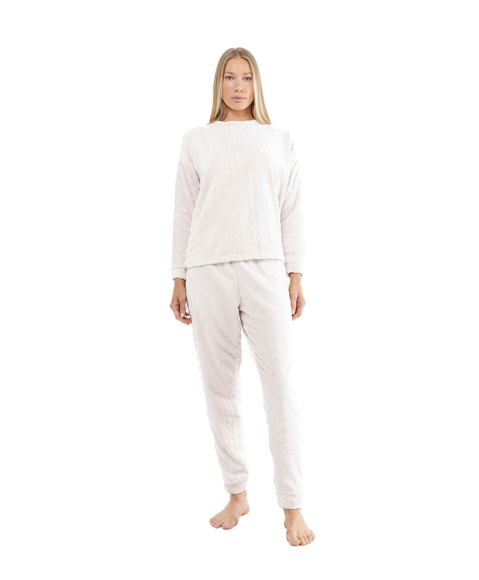 Pijama mujer hojas jacquard Pijama mujer hojas jacquard