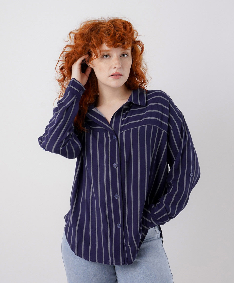 Blusa mujer l&iacute;neas mix
