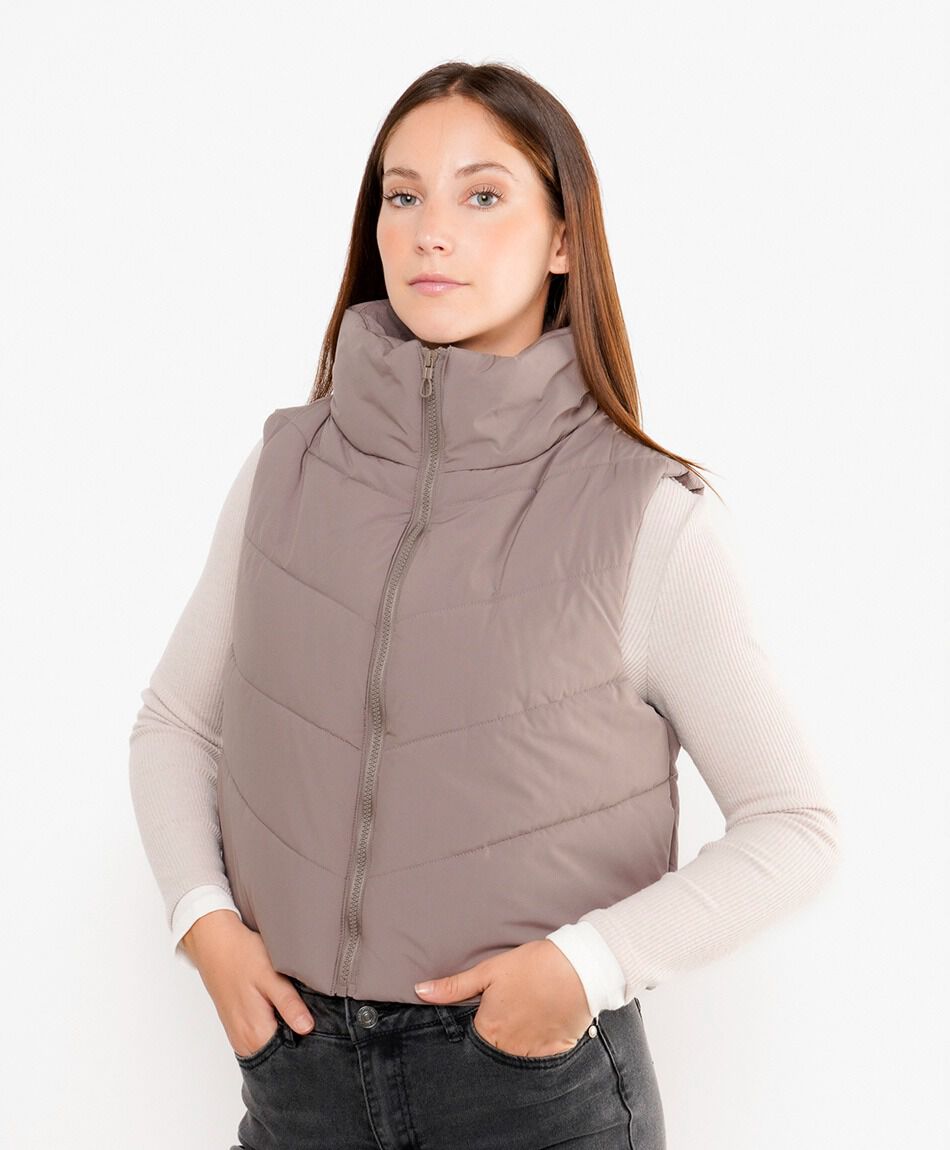 Parka mujer corta sin mangas