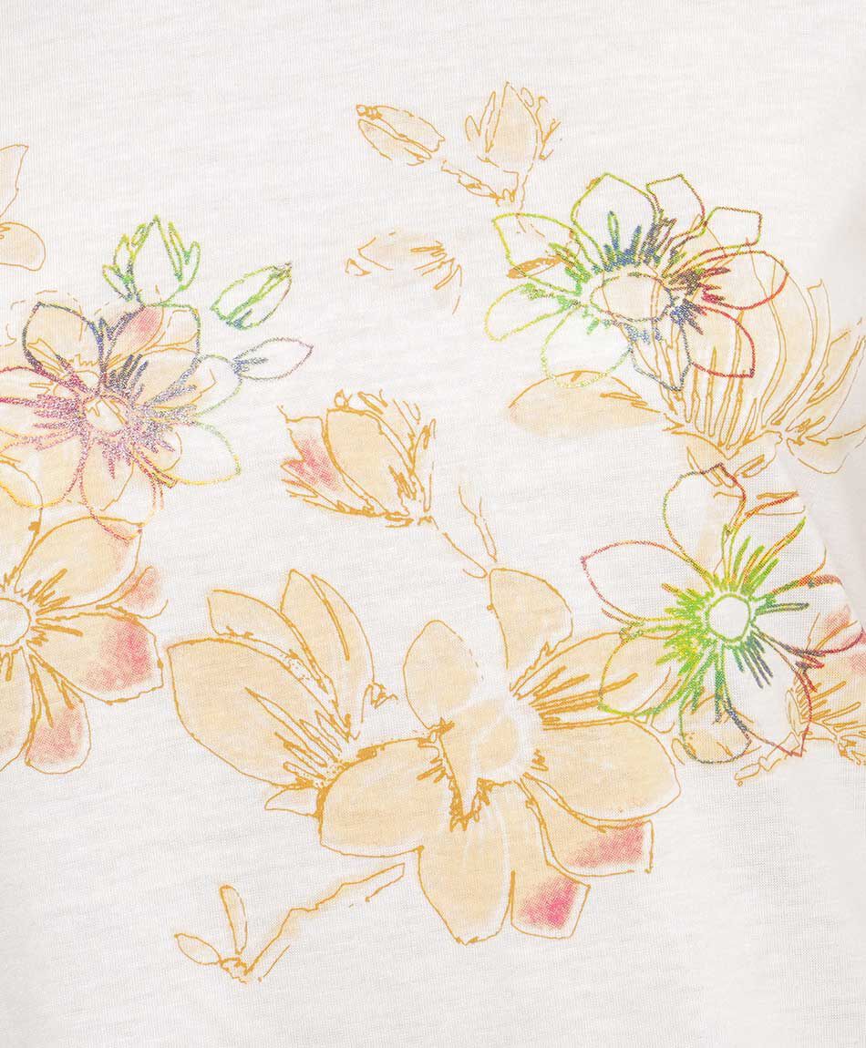 Polera mujer estampado flowers