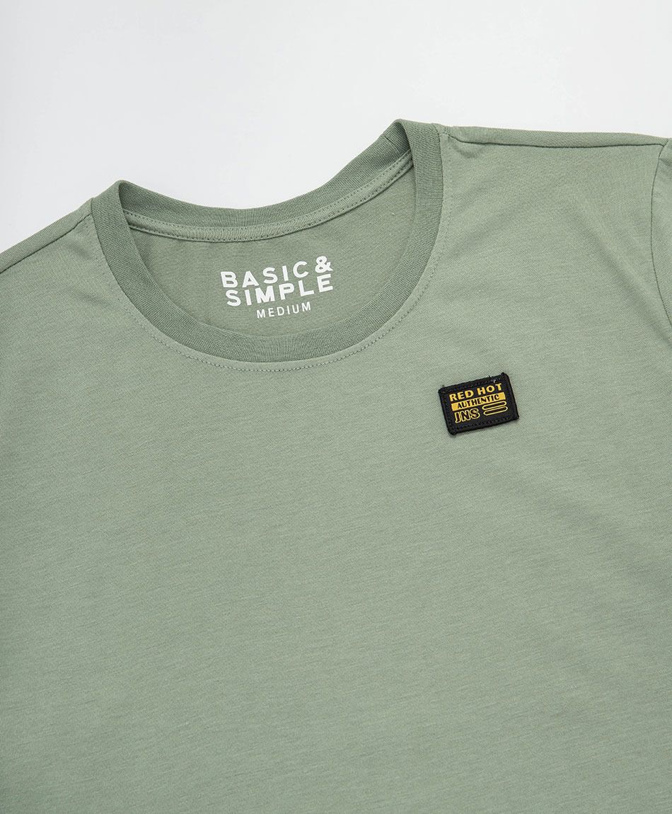 Polera hombre lisa logo