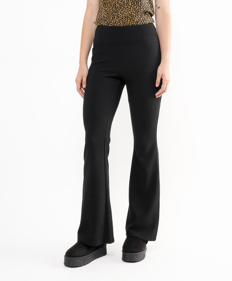 Pantal&oacute;n mujer flare black