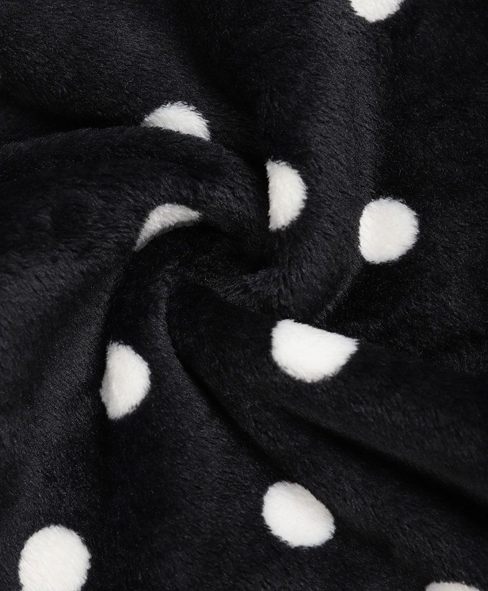 Pijama mujer coral lunares blancos