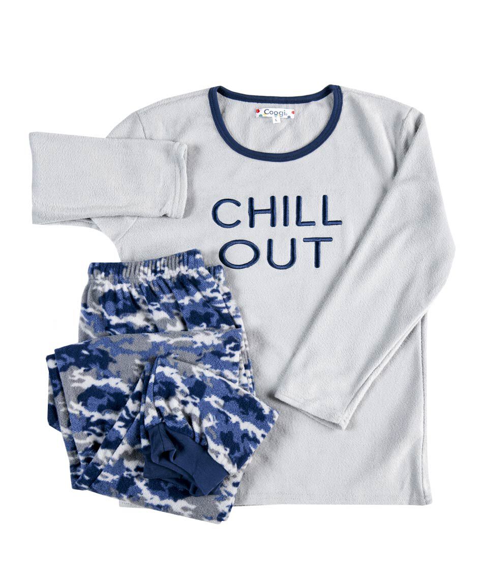 Pijama ni&ntilde;o polar camuflado 2 piezas
