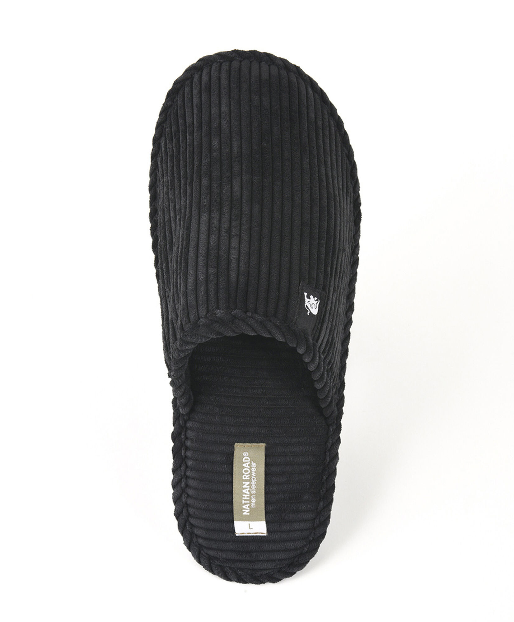 Pantufla hombre negra líneas Pantufla hombre negra líneas