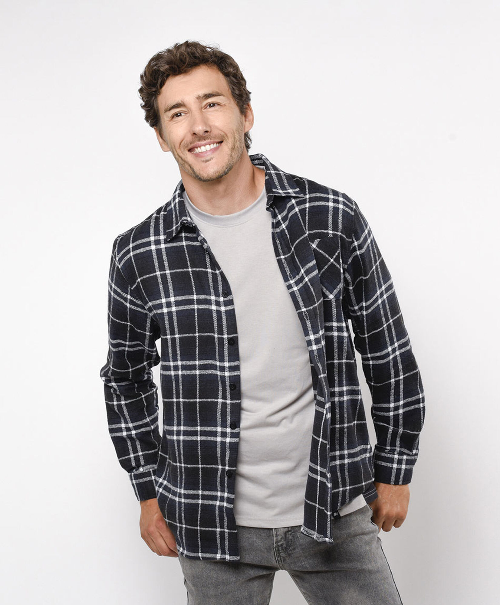 Camisa hombre leñadora negra Camisa hombre leñadora negra