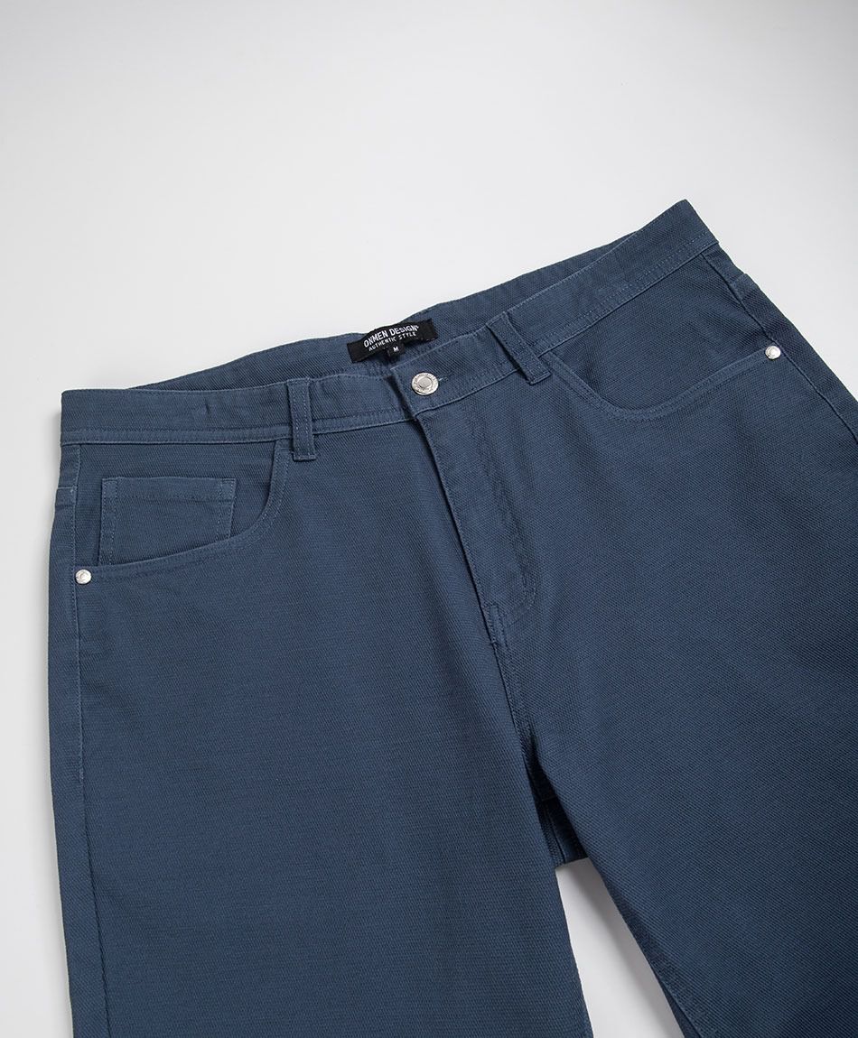 Short hombre jacquard azul algod&oacute;n