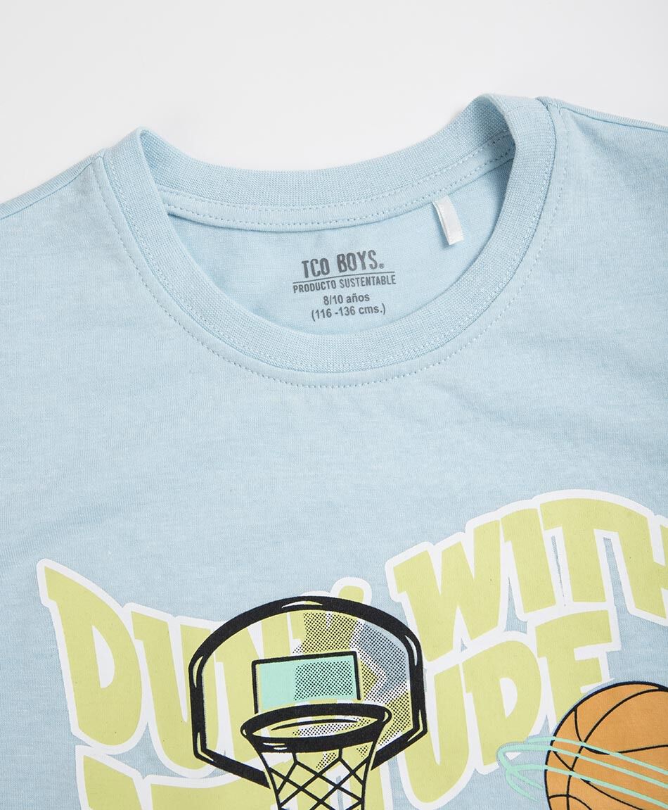 Polera ni&ntilde;o sin mangas basketball