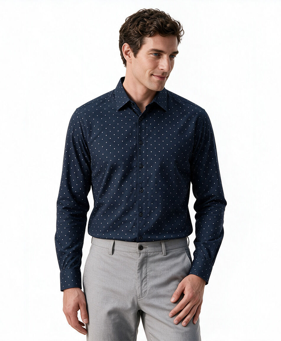 Camisa hombre formal navy