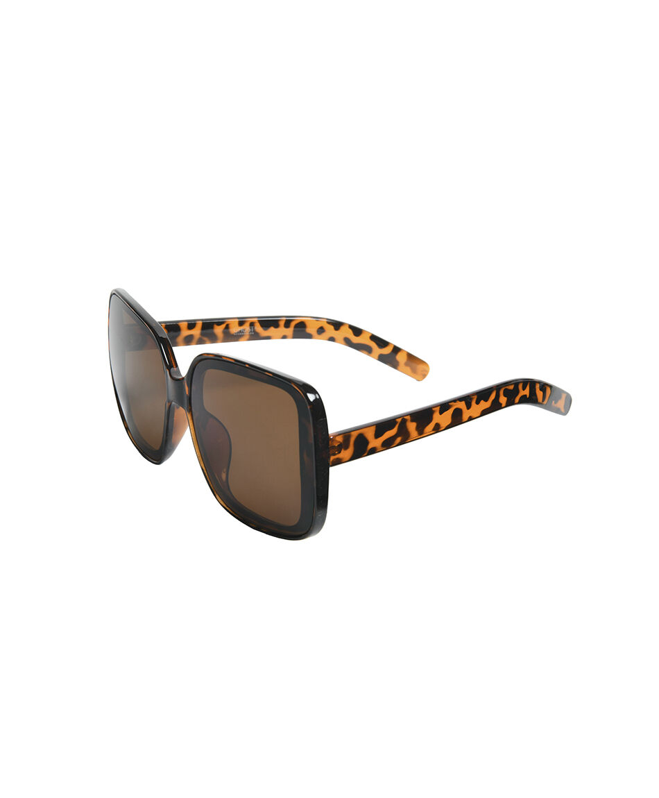 Lentes mujer animal print cuadrados protecci&oacute;n uv