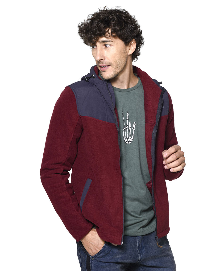 Chaqueta capucha polar fleece