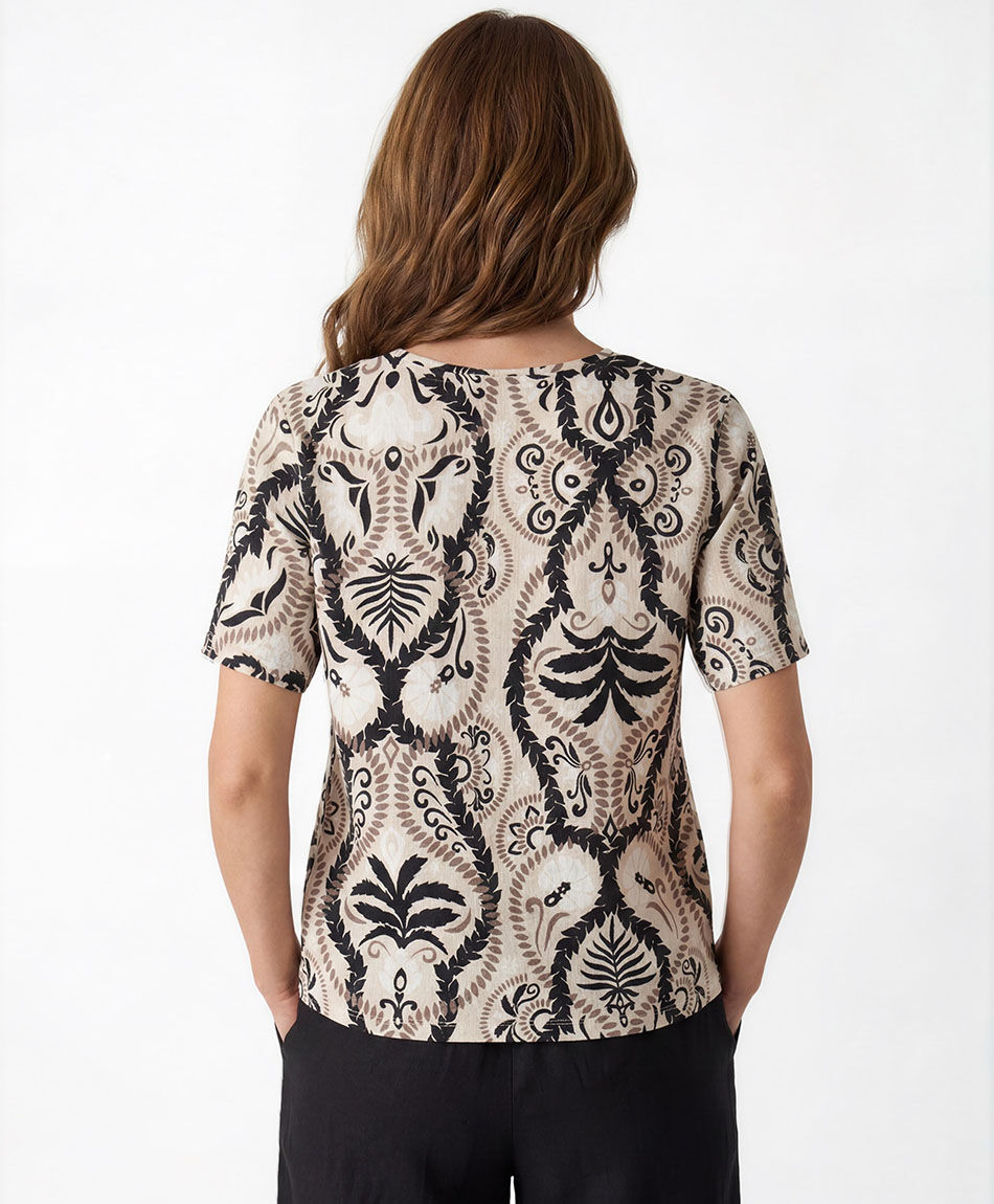 Polera mujer patr&oacute;n barroco